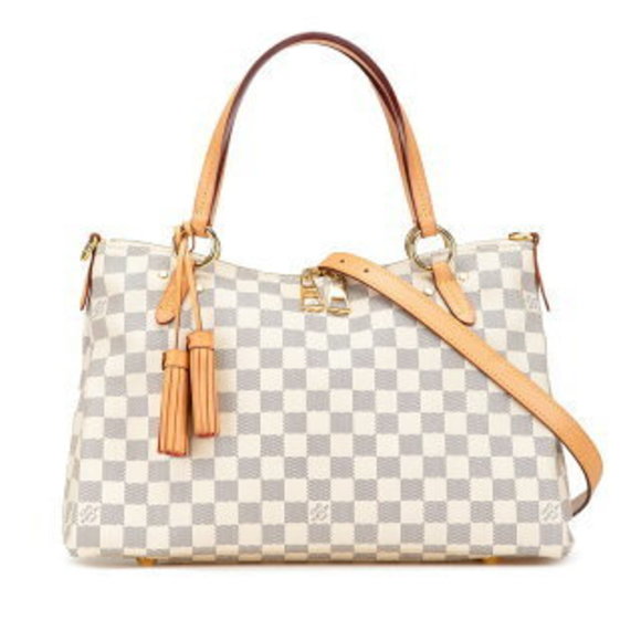Louis Vuitton Damier Azur White Rimington Handbag White Leather - Picture 1 of 11